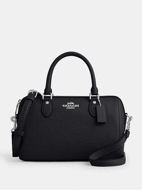 LIKE NEW Rowan Satchel Medium Black with Silver Hardware bag